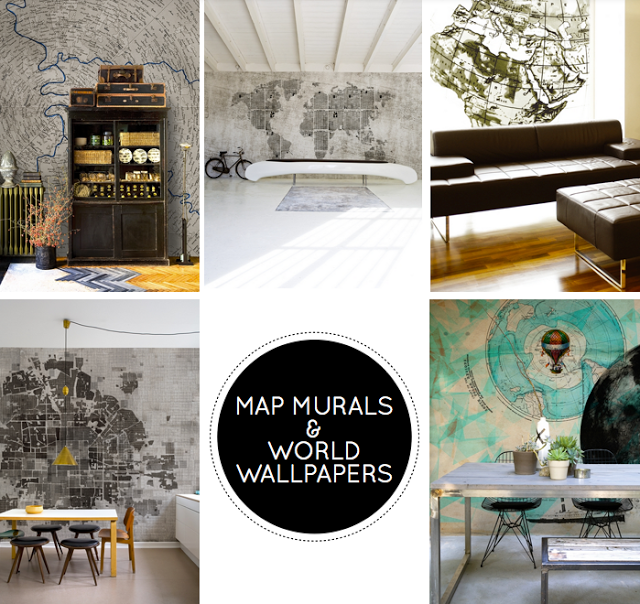 Double Takes: DESTINATION DESIGN: MAP MURALS AND WORLD WALLPAPERSDouble Takes Blog