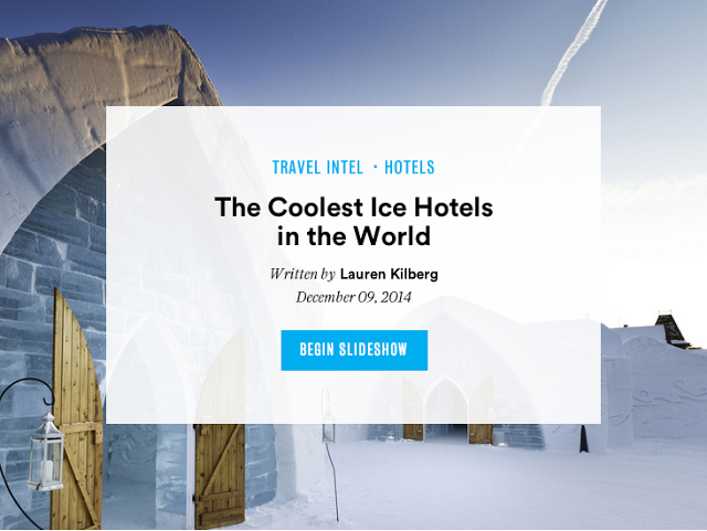 Double Takes: Double Takes on Conde Nast Traveler: Hotels Where Animals Roam Free and the World's Coolest Ice HotelsDouble Takes Blog