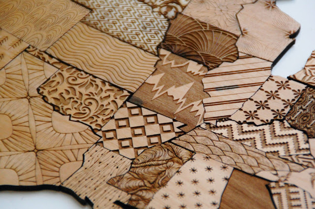 Double Takes: Intricately Textured Wood Magnet Map of the U.S.Double Takes Blog